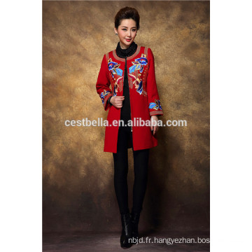 Manteau à manches longues femme élégante Veste à manches longues chinoises traditionnelles Outwear